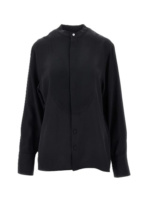 Camicia in seta con plastron in satin Victoria Beckham Victoria Beckham | 1325WSH006457A1 BLACK